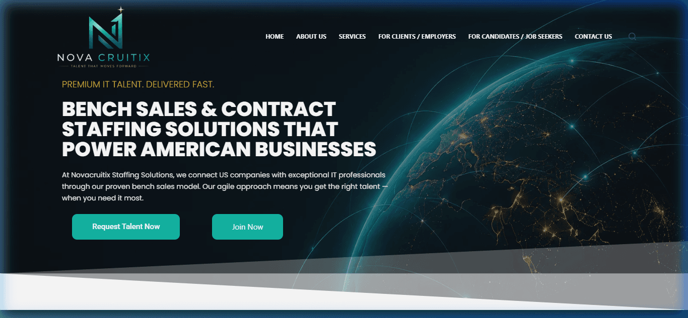 NovaCruitix - Talent Sourcing & Recruitment Platform desktop preview